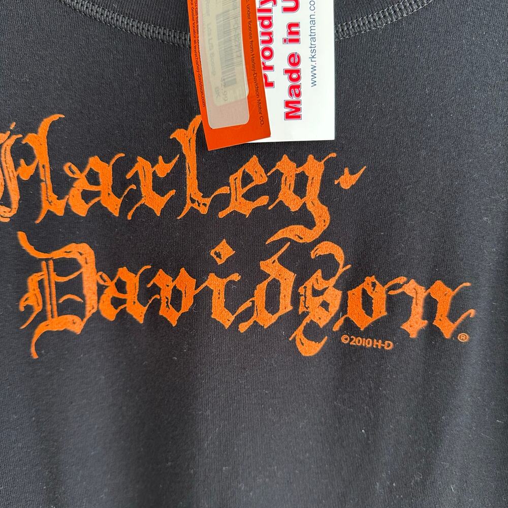 Harley Davidson Vintage Long Sleeve T-shirt Black Mad River Sundusky XL - Picture 4 of 9